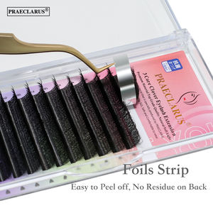 高品质 3D W 形状睫毛延长件 0.07 毫米三明治式四叶草假睫毛混合长度定制徽标浓密睫毛延长件 - Product Image 6