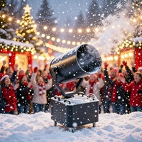 Machine à neige électrique d'extérieur 3500W/4000W à tête mobile, avec flight case et télécommande, pour la production de neige à 90 degrés, idéale pour mariages, fêtes et événements