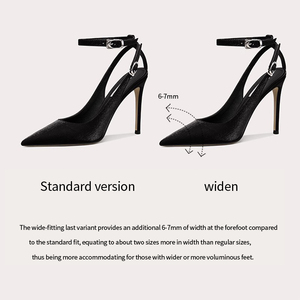 Sandalias de tacón alto de charol con cordones sexis de verano para mujer - Product Image 5