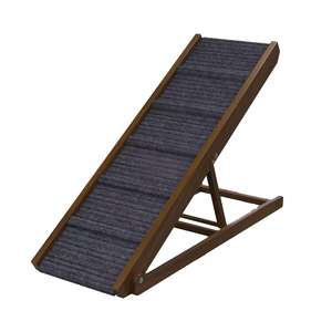 Échelle de rampe antidérapante en bois personnalisée pour animaux de compagnie-Sofa pouf fendu réglable rampe pour animaux de compagnie avec siège pliant - Product Image 1