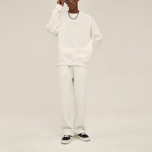 HD044 all'ingrosso pesante 350 gsm oversize personalizzato felpe con cappuccio da uomo girocollo felpa e joggers set - Product Image 6