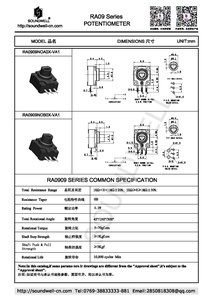 Potenciómetro rotatorio de 9 mm RA09-01-NOX0D-HA1 - Product Image 1