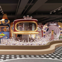 Projet de parc de jeux intérieur de marque, très rentable, conception commerciale personnalisée avec des matériaux plastiques, espace de divertissement