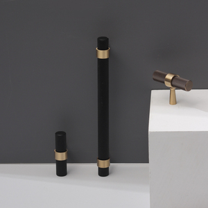 Antique <strong>Black</strong> Nickel Solid Brass Knurled T-Bar Handles <strong>Knobs</strong> for Furniture Cabinets Kitchens Drawers Wardrobes Dressers Bedroom - Product Image 4
