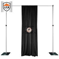ANNIELU Toile de fond noire premium en spandex, résistante au feu, pour décorations de mariage et location de lieux intérieurs