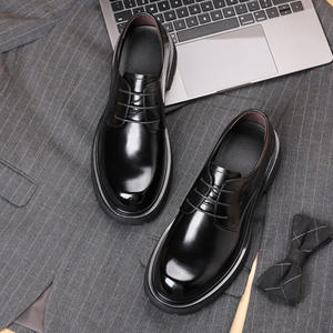 Chaussures de marche décontractées pour hommes de style business, en cuir véritable, adaptées aux rassemblements et aux occasions professionnelles - Product Image 3