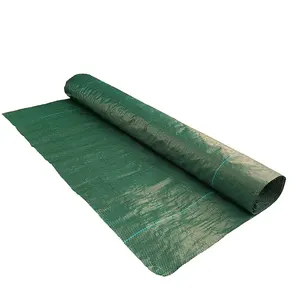 Pp Raw Material Green And Black Ground Cover Plastic Mulch Mat Weed Control Mulch Film