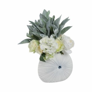 Vaso in ceramica con motivo a pois, vaso decorativo per fiori, per soggiorno, camera da letto, decorazioni per la casa - Product Image 2