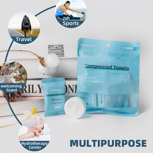 Serviette de voyage compacte, serviette de bain compressée emballée individuellement, super absorbante et à séchage rapide pour le camping, la natation et le spa - Product Image 6