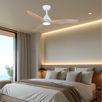 Ventilateur de plafond DC 29W avec lumière, commande intelligente WiFi, réversible, décoratif, lampe de ventilateur de plafond, intérieur/extérieur, économie d'énergie