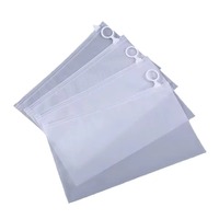 Sacs à fond plat en PE mat avec fermeture éclair à languette, personnalisables, pour le rangement de cosmétiques en voyage et en déplacement professionnel, en stock