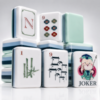 Stok Siap Set Mahjong Amerika Dengan 4 Lapisan Akrilik Warna Hijau Mint 160 Ubin Pengiriman 24 Jam untuk Grosir dan Eceran