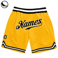 Short de Basket-ball Homme à Marque Blanche Rétro en Maille Personnalisé Long Vente en Gros Vierge Athlétique Brodé Vintage en Côtelé