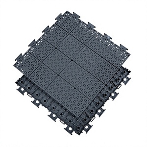 BlackLock Pro PP Interlocking <b>Tiles</b> UltraGrip Black PP Floor <b>Tiles</b> FlexiLock Black PP Interlocking <b>Tiles</b> - Product Image 1