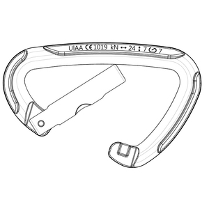 ตัวล็อกกุญแจประตูอลูมิเนียมคาราไบเนอร์แบบตรงพร้อมพื้นผิวชุบผิวแบบอโนไดซ์และความแข็งแรงในการแตก24 KN - Product Image 4