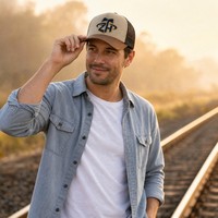 Casquette de baseball unisexe marron style trucker avec dos en maille, devant en mousse, visière courbée, fermeture snapback, six panneaux, réglable, vente en gros