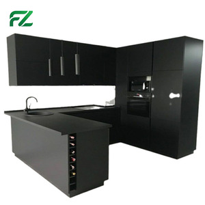 Moderno y Lujoso <span class=keywords><strong>Armario</strong></span> Modular con Sistema de Almacenamiento Desplegable, Juego de Gabinetes de Cocina de Aluminio - Product Image 4
