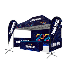 Ligero 10x10ft Marco de aluminio <span class=keywords><strong>Toldo</strong></span> instantáneo sin sombra Toldos de tienda Estiramiento plegable para eventos al aire libre Ferias comerciales - Product Image 1