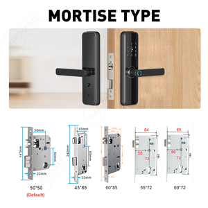 <span class=keywords><strong>Serrure</strong></span> de porte intelligente numérique compatible Matter et <span class=keywords><strong>HomeKit</strong></span>, électronique, WiFi, application Tuya TTLock, poignée biométrique à empreinte digitale - Product Image 6