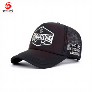 Gorra Trucker de 5 Paneles con Logotipo Personalizado, Bordado 3D, Tela de Lona Resistente, Diseño de Hojas y Letras - Product Image 1