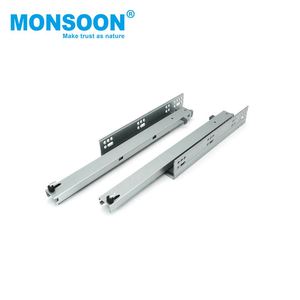 Glissière de <span class=keywords><strong>tiroir</strong></span> escamotable à double extension pour meuble de cuisine, style européen, fermeture amortie, dissimulée, à montage <span class=keywords><strong>sous</strong></span>-plaque, avec broches - Product Image 1