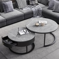 Table de thé en marbre à bout rond, petite pièce, meuble de salon moderne, décoration de la maison