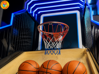 Jeu de basket-ball Arcade Hoops à monnayeur avec chronomètre de score pour centre commercial FEC