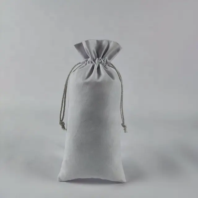 Vertical Custom Logo Style Eco Friendly Reusable Promotion White Drawstring Gift Bags Canvas Cotton Drawstring Bag Pouch