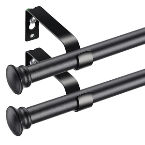 Bán buôn hiện đại thanh rèm nhà máy màu đen giá tùy chỉnh chiều dài hỗ trợ mạnh mẽ chân đế dịch vụ OEM - Product Image 2