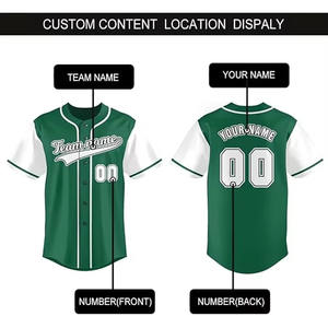 Camiseta de Béisbol de Alta Calidad 100% Poliéster con Diseño Impreso, Absorbe la Humedad y es Antibacteriana para Equipos - Product Image 4