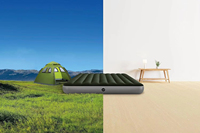 LGM Lit gonflable double en tissu PVC pour l'intérieur et l'extérieur Matelas gonflable pour le camping