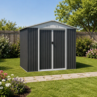 Abri de jardin métallique moderne 5x3 pieds avec porte coulissante en apéxe, étanche, antirouille, anticorrosion, couleur personnalisable