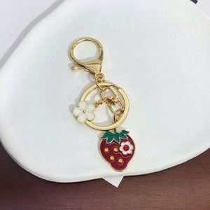 Cute Sweet 3D Strawberry Bell <b>Key</b> Chain Girls <b>Bag</b> Creative Small Pendant Hanging Ornaments <b>Key</b> <b>Ring</b> - Product Image 3