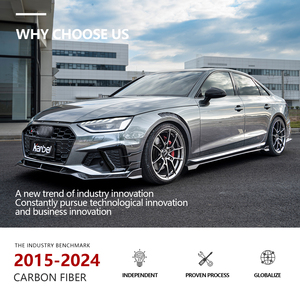 Séparateur latéral de lèvre de pare-chocs latéral de jupe latérale en Fiber de carbone personnalisée/sèche de haute qualité de Style Karbel pour Audi A4 S4 B9.5 - Product Image 6