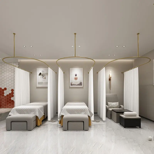 Penyangga Tirai Salon Bentuk U dari Besi, Furnitur Salon Metal, Penyangga Tirai Kabin Salon, Diskon Besar - Product Image 3