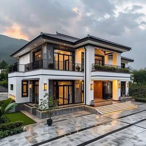 Innovatives Fertighaus Stahlrahmen Betonfertigteile Design Hochfest Langlebig Umweltfreundlich Feuerbeständig - Product Image 1