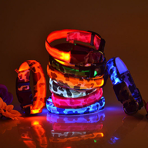 Collar para perro recargable por USB, luminoso, brillante, nailon, electrónico, reflectante, LED, seguridad nocturna - Product Image 5
