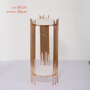 Ventes chaudes, support à fleurs de mariage personnalisé en métal doré de haute qualité, décoration pour événements de mariage - Product Image 2