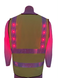 Gilet riflettente a emissione di luce a LED per rete elettrica da costruzione e abbigliamento di sicurezza da lavoro per <span class=keywords><strong>uniformi</strong></span> e abiti da lavoro - Product Image 5