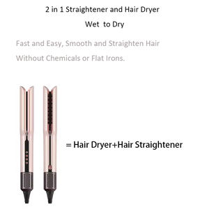 Pelurus listrik 2-in-1 wanita, kecepatan tinggi basah sampai kering tampilan LED pelurus udara panas untuk penggunaan rumah tangga dan Hotel - Product Image 4
