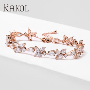 Lacole BP5037 Joyería de alta calidad 14K Cubic Zirconia Pulsera de tenis de lujo para mujer - Product Image 3