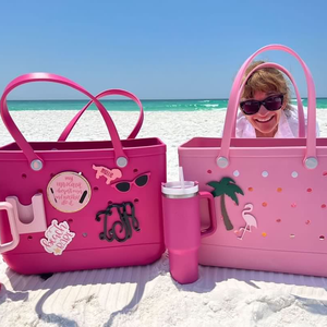 Sac en croco avec trous, imperméable, EVA personnalisé, été, pour femmes, sac à main, sac fourre-tout XL, sac de plage en silicone, vente en gros - Product Image 3