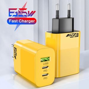 2025 New 65w Quick Charging Super Usb Travel <b>Adapter</b> <b>Plug</b> Usb a + C 2 Ports Pd Wall Charger - Product Image 2