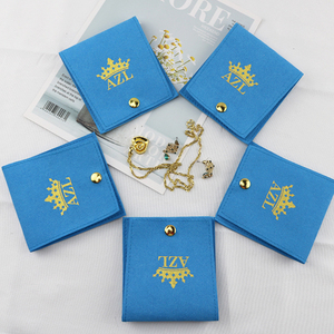 Custom Jewelry Pouch Suede Velvet Pouch Bag Jewellery <b>Envelope</b> Ring Bracelet Velvet Jewelry Packaging Pouch With Logo - Product Image 3
