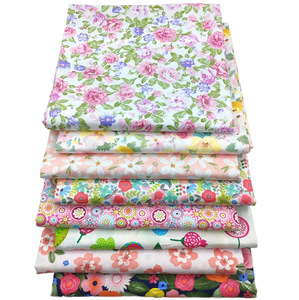 Nouveau lot de 8 pièces de tissu sergé en pur coton imprimé rose, prêt à l'emploi pour le patchwork et les travaux manuels - Product Image 4