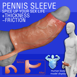 Удлинитель для пениса Large Wolf Tooth: утолщенная силиконовая насадка для мужчин, секс-продукт для увеличения размера - Product Image 5