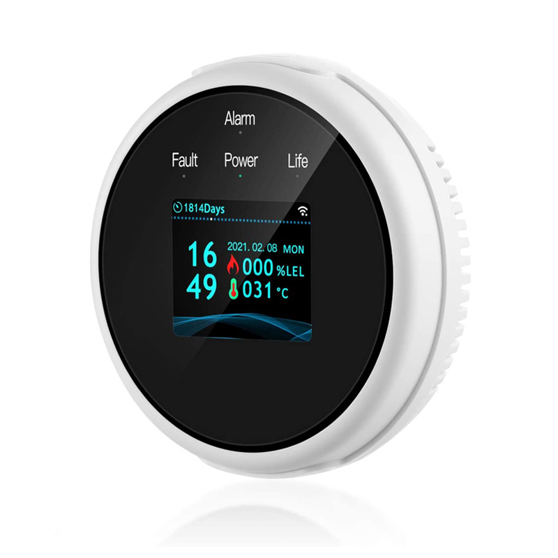 Датчик утечки газа Tuya Smart Life с Wi-Fi, детектор пожарной безопасности с сигнализацией, управление через приложение, датчик утечки газа для умного дома