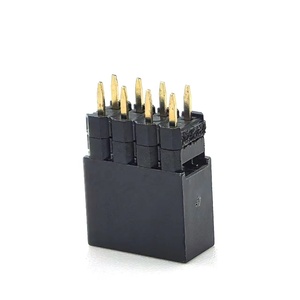 Connecteur d'en-tête femelle à pas de 2.54mm pile à double rangée 2H2.0 plastique droit H12.5mm 2*4P - Product Image 1