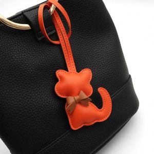 Colorful Kitten Leather <b>Bag</b> <b>Charms</b> Cute Bow Cat Leather Keychains Minimalist Animal <b>Bag</b> <b>Charm</b> Gifts for Her Cat Lover - Product Image 4