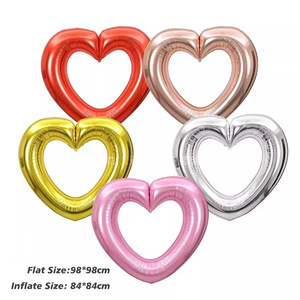 Globo Youlun al por Mayor de 40 Pulgadas con Forma de Corazón Hueco Gigante para Cumpleaños de Mamá, Papá y Día de San Valentín - Product Image 2
